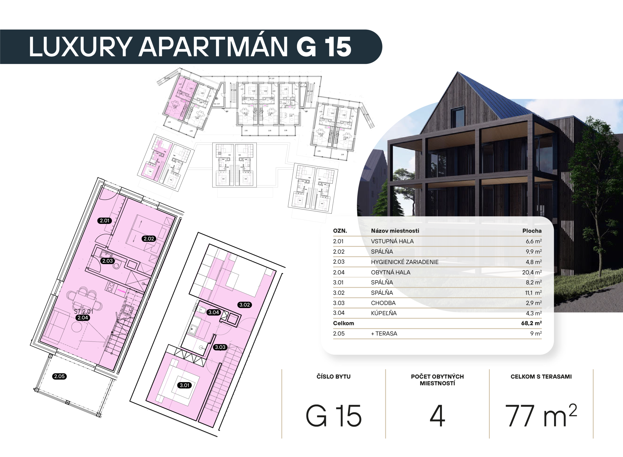 Pôdorys apartmánu G15