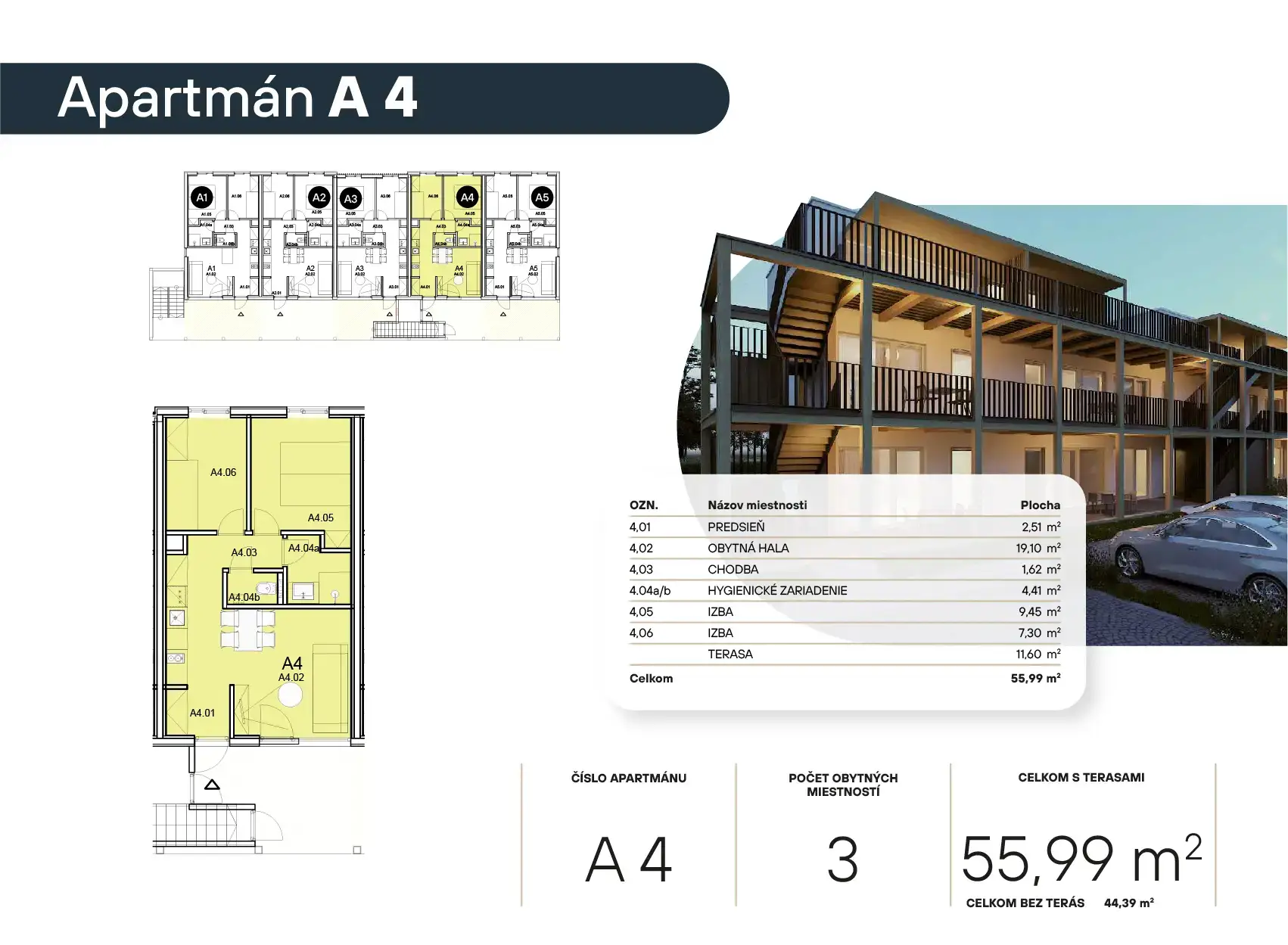 Pôdorys apartmánu A04