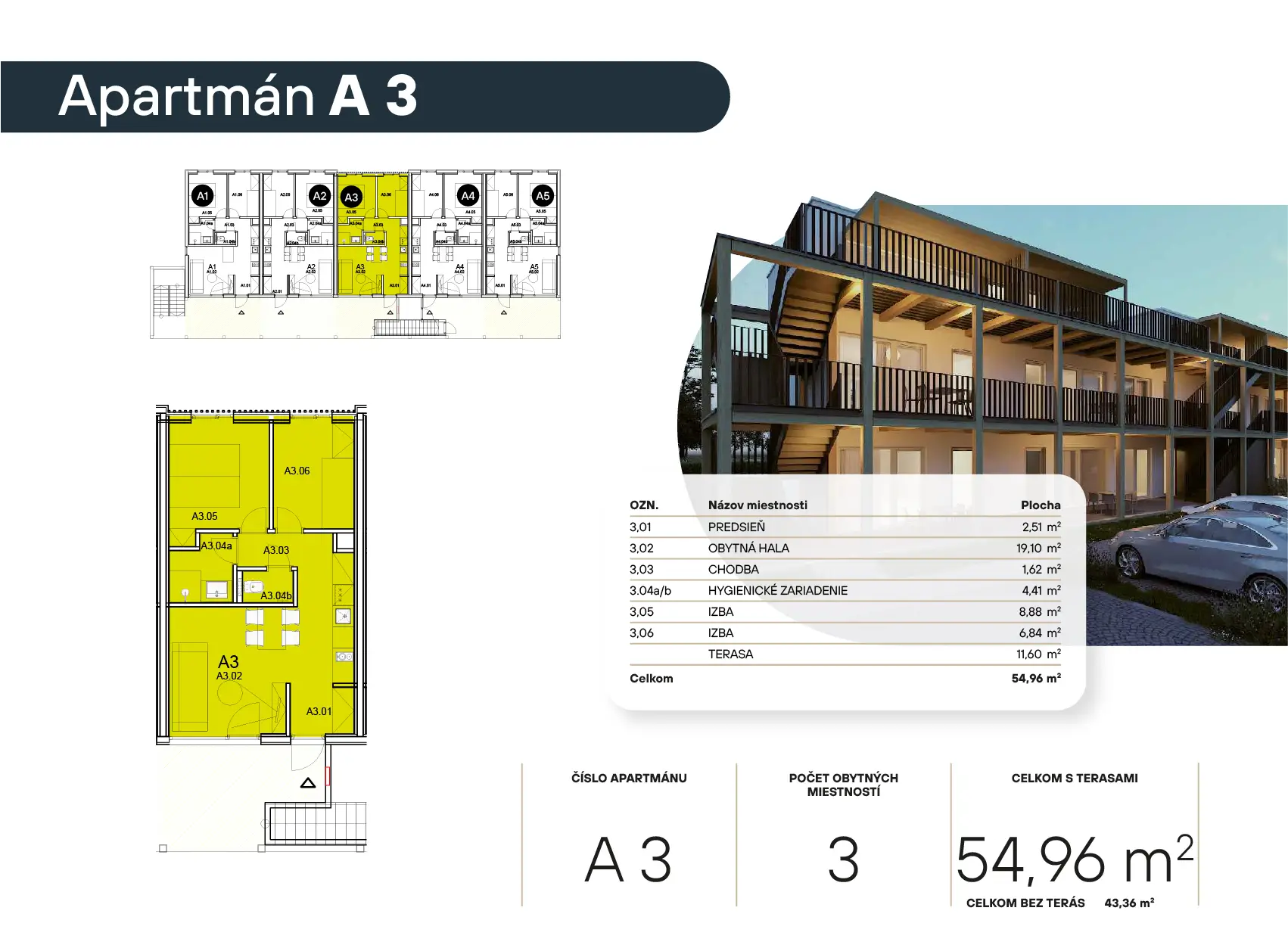 Pôdorys apartmánu A03
