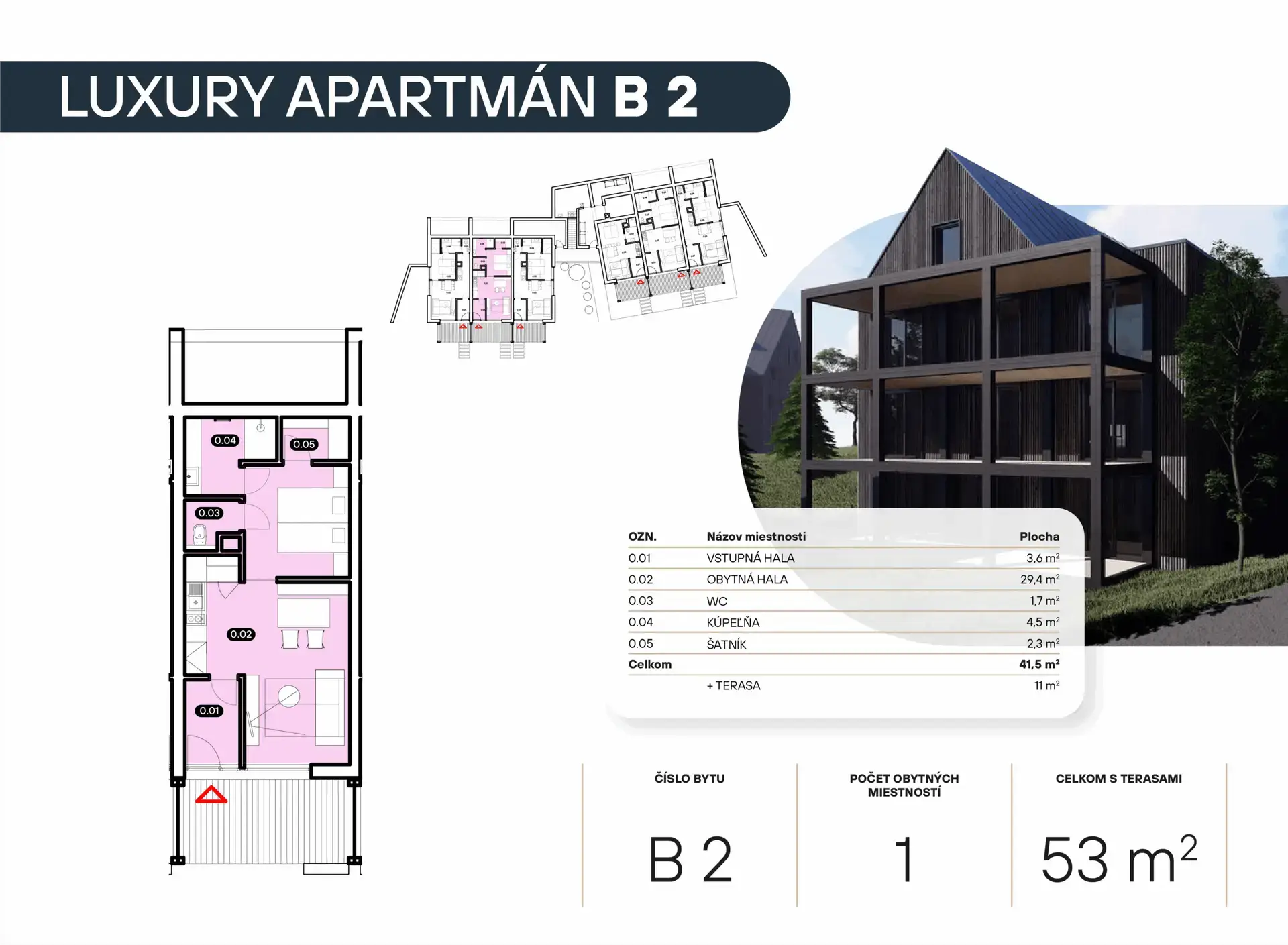 Pôdorys apartmánu B02