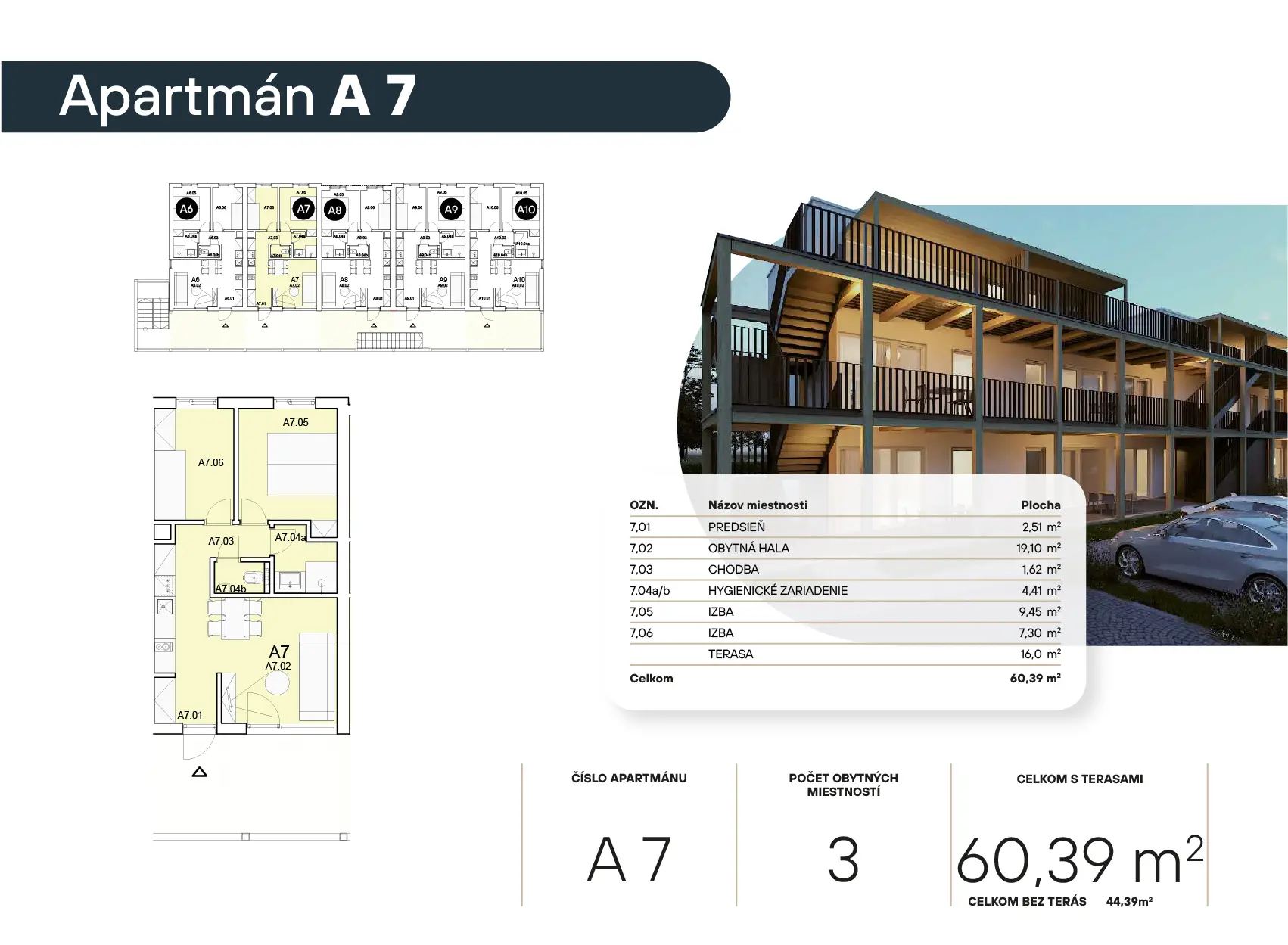 Pôdorys apartmánu A07