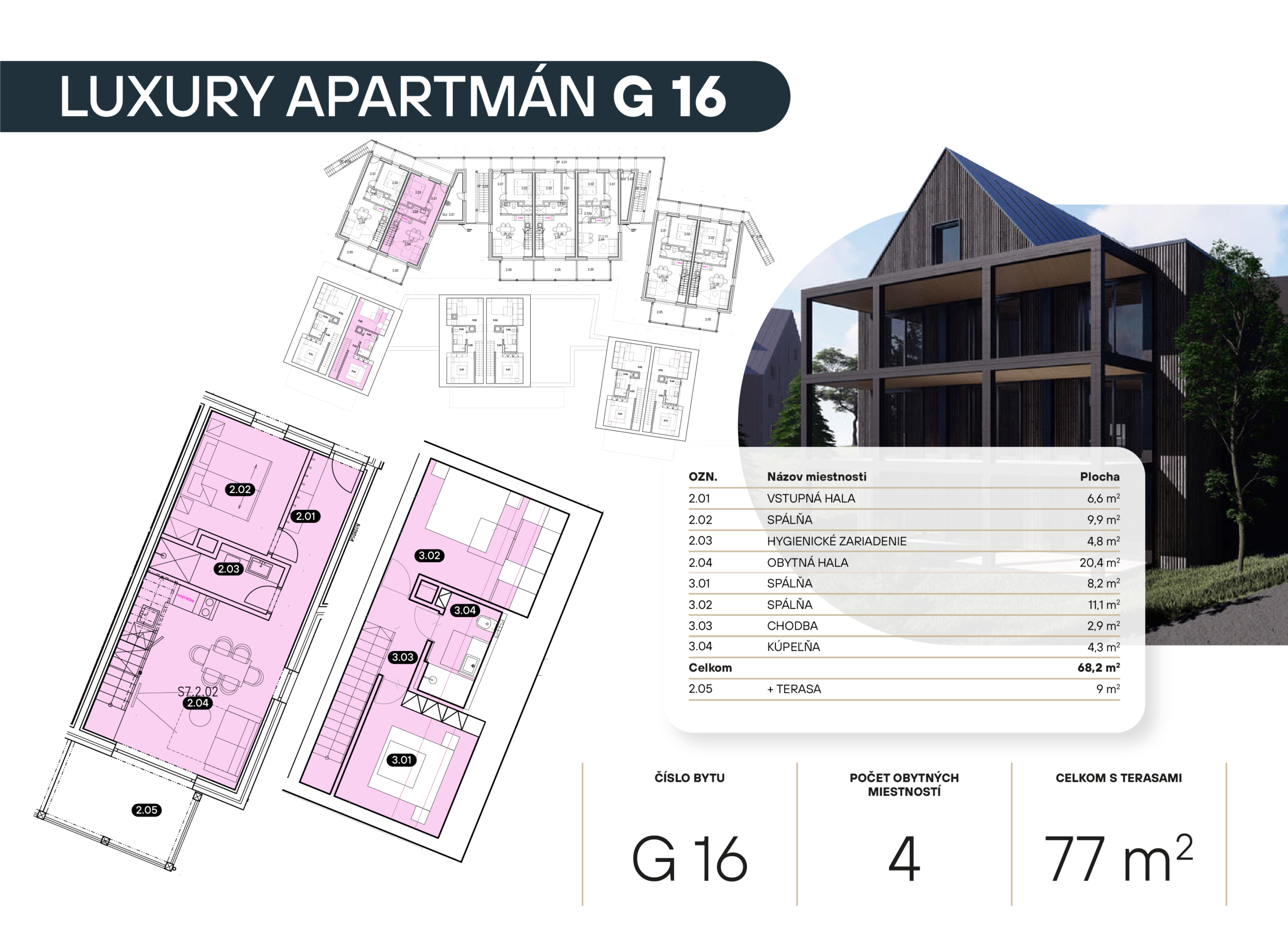 Pôdorys apartmánu G16