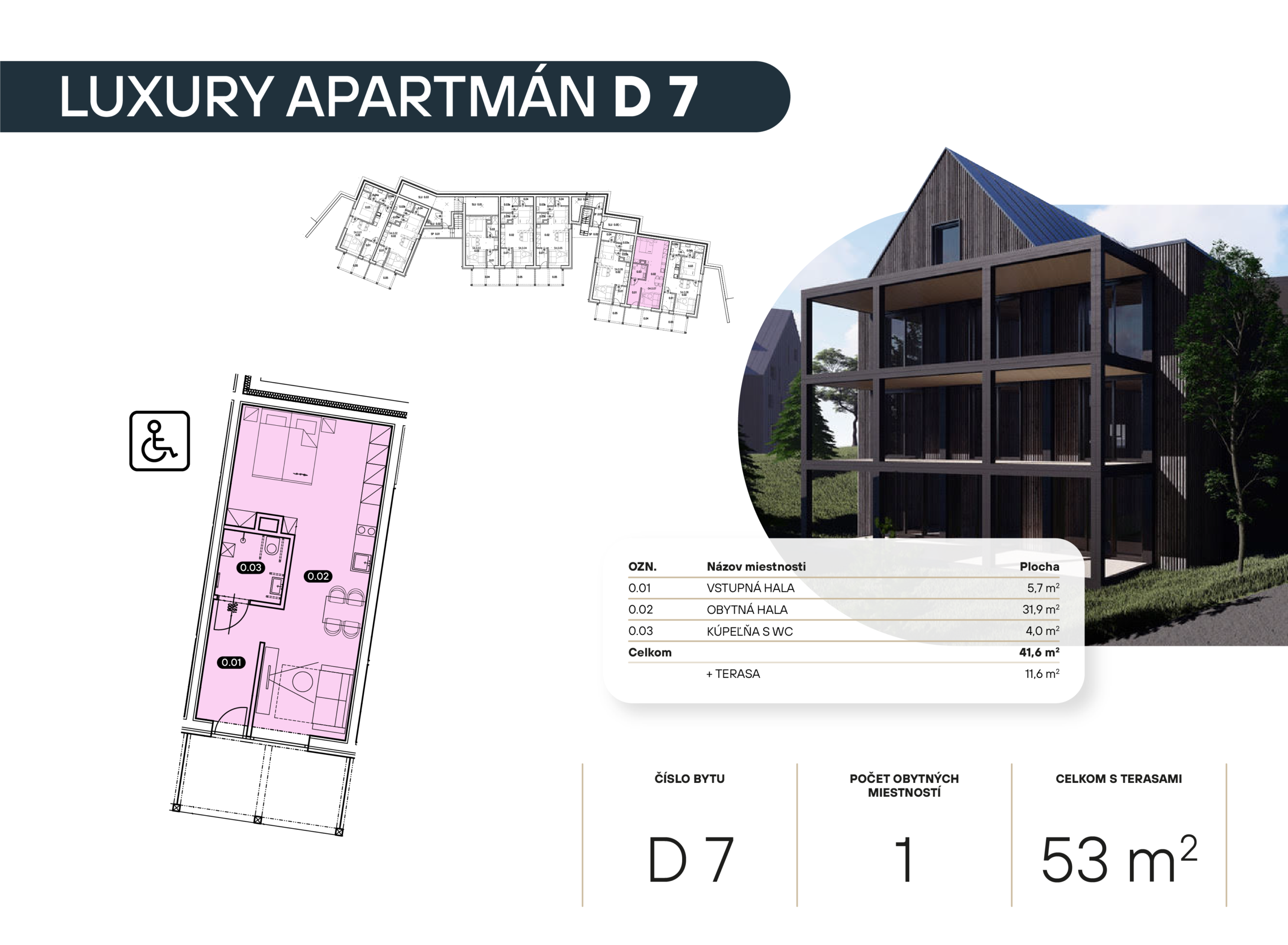 Pôdorys apartmánu D07