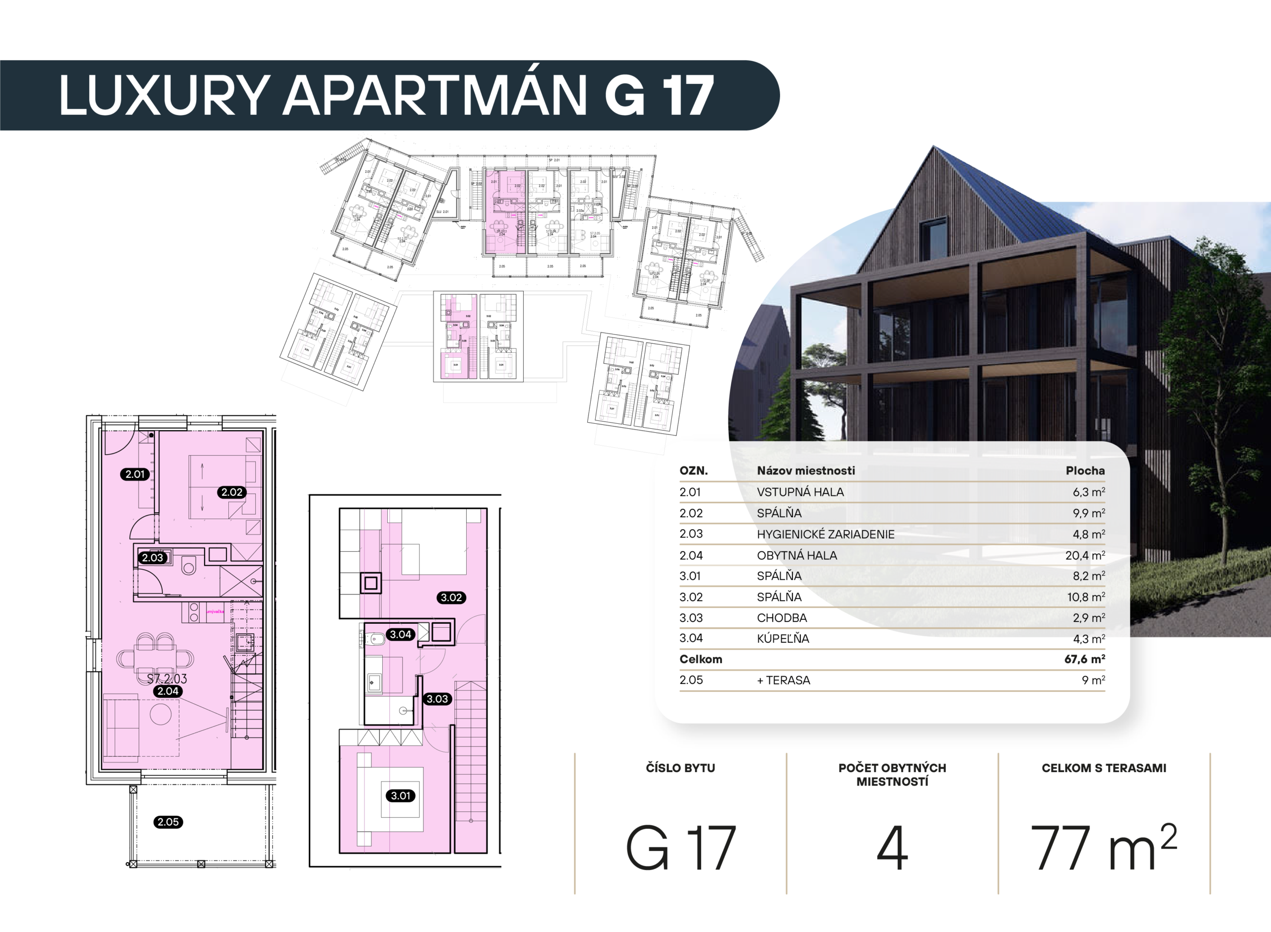 Pôdorys apartmánu G17