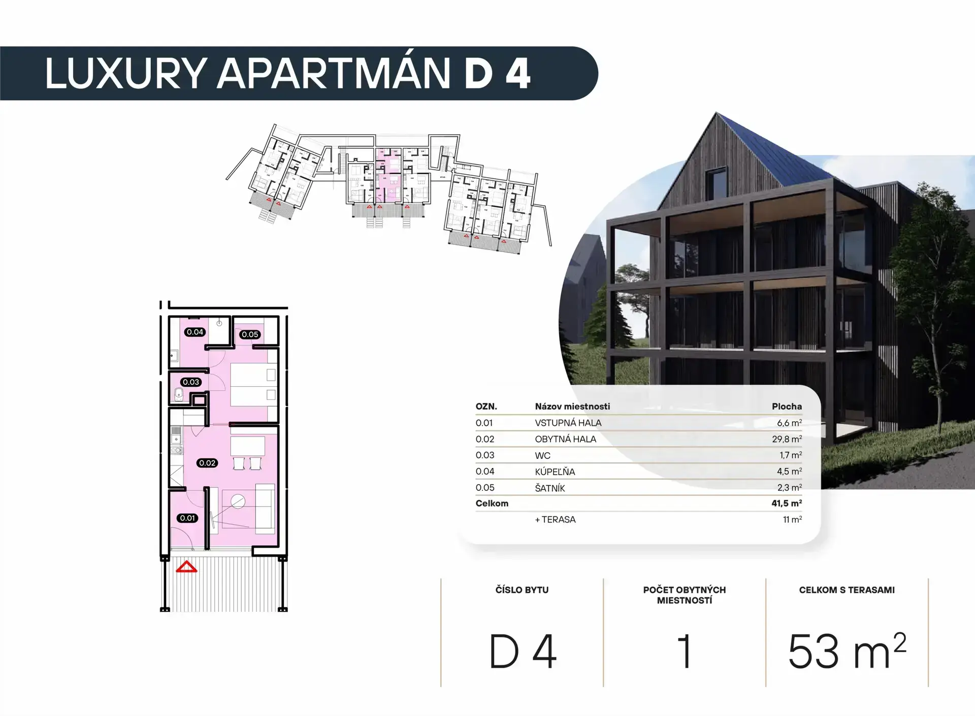 Pôdorys apartmánu D04
