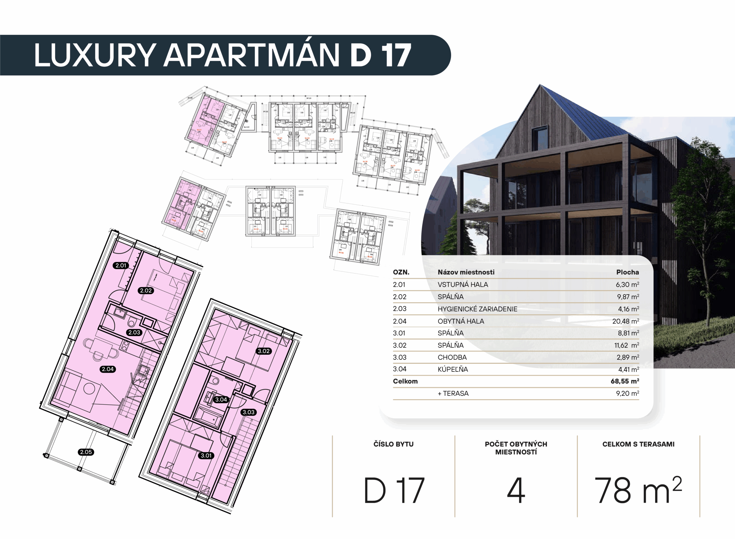 Pôdorys apartmánu D17