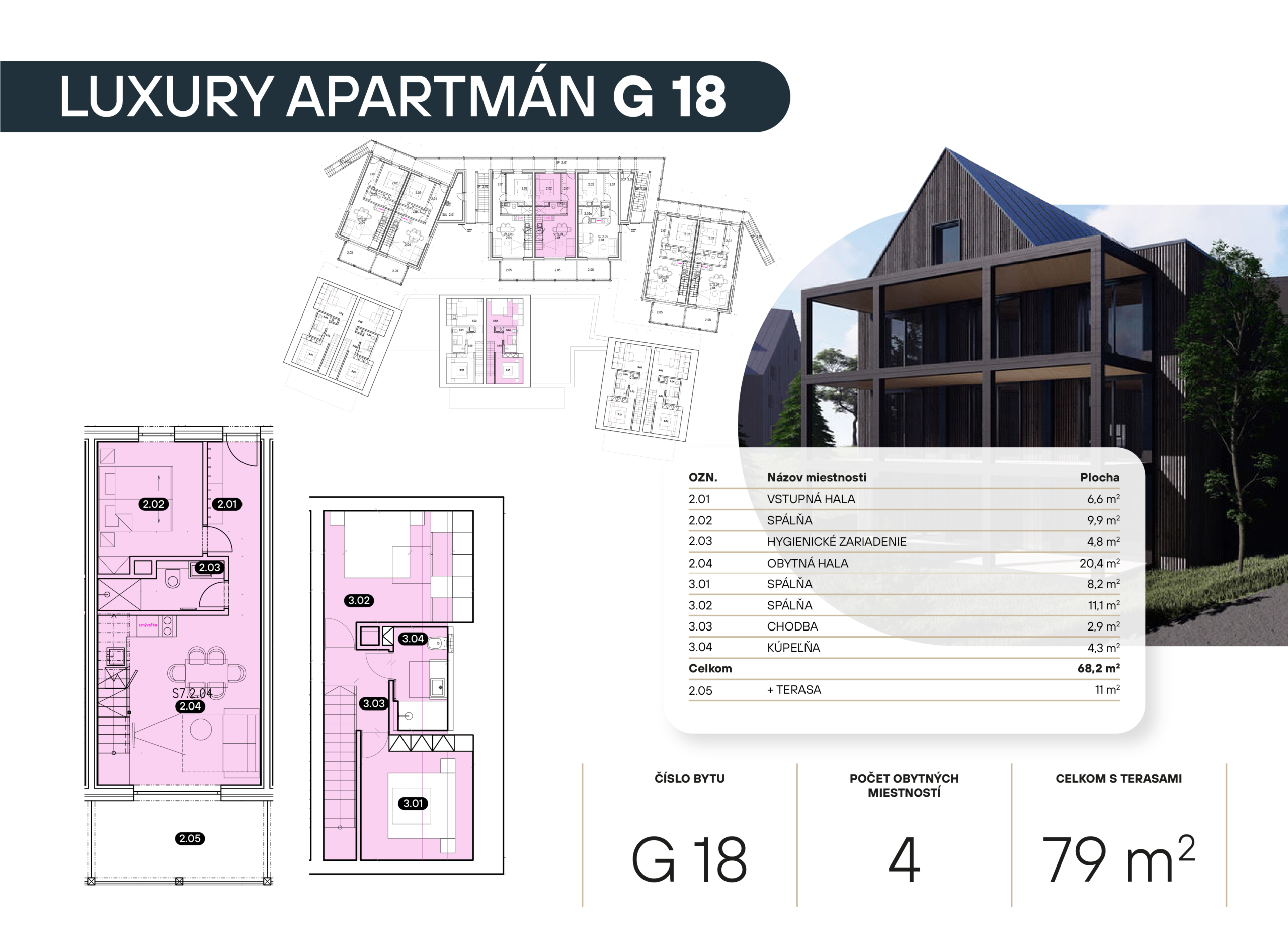 Pôdorys apartmánu G18