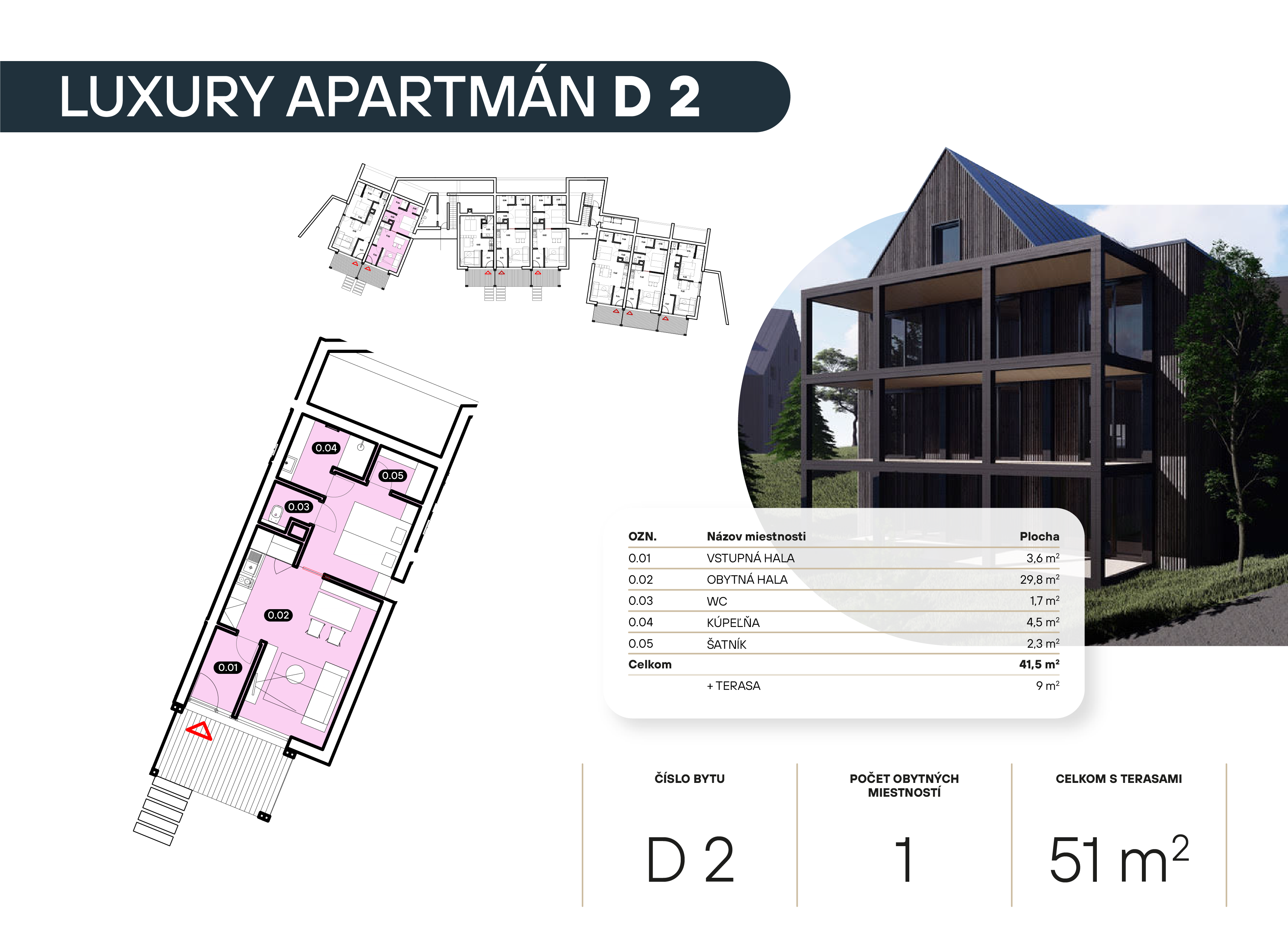 Pôdorys apartmánu D02