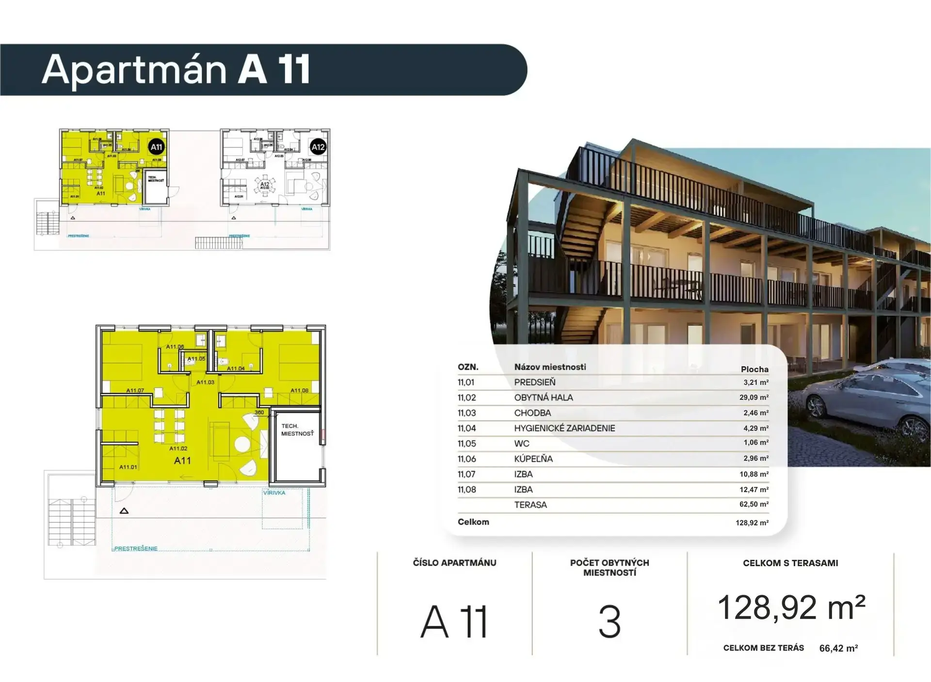 Pôdorys apartmánu A11