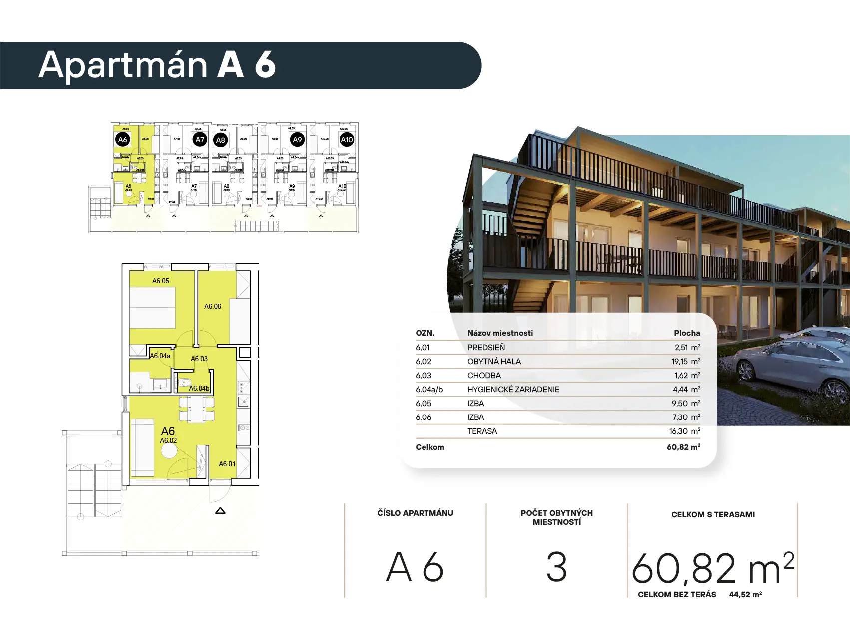 Pôdorys apartmánu A06