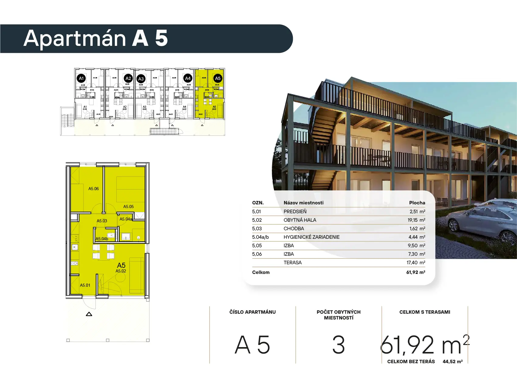 Pôdorys apartmánu A05